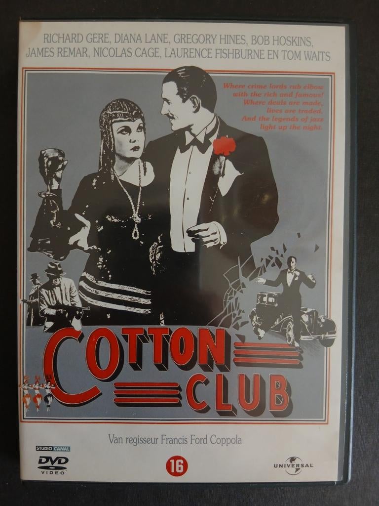 The Cotton club (1984) Richard Gere, Nicolas Cage, Vanaf 16 jaar, Ophalen of Verzenden, Zo goed als nieuw, Thrillers en Misdaad