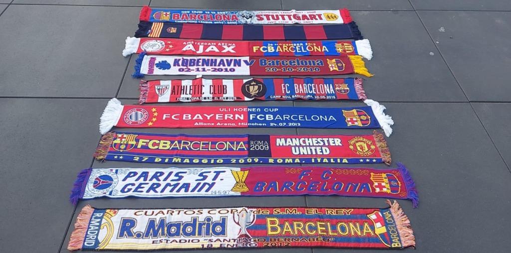 Lot FC Barcelona sjaals (18 verschillende stuks), Verzenden, Gebruikt, Vaantje of Sjaal