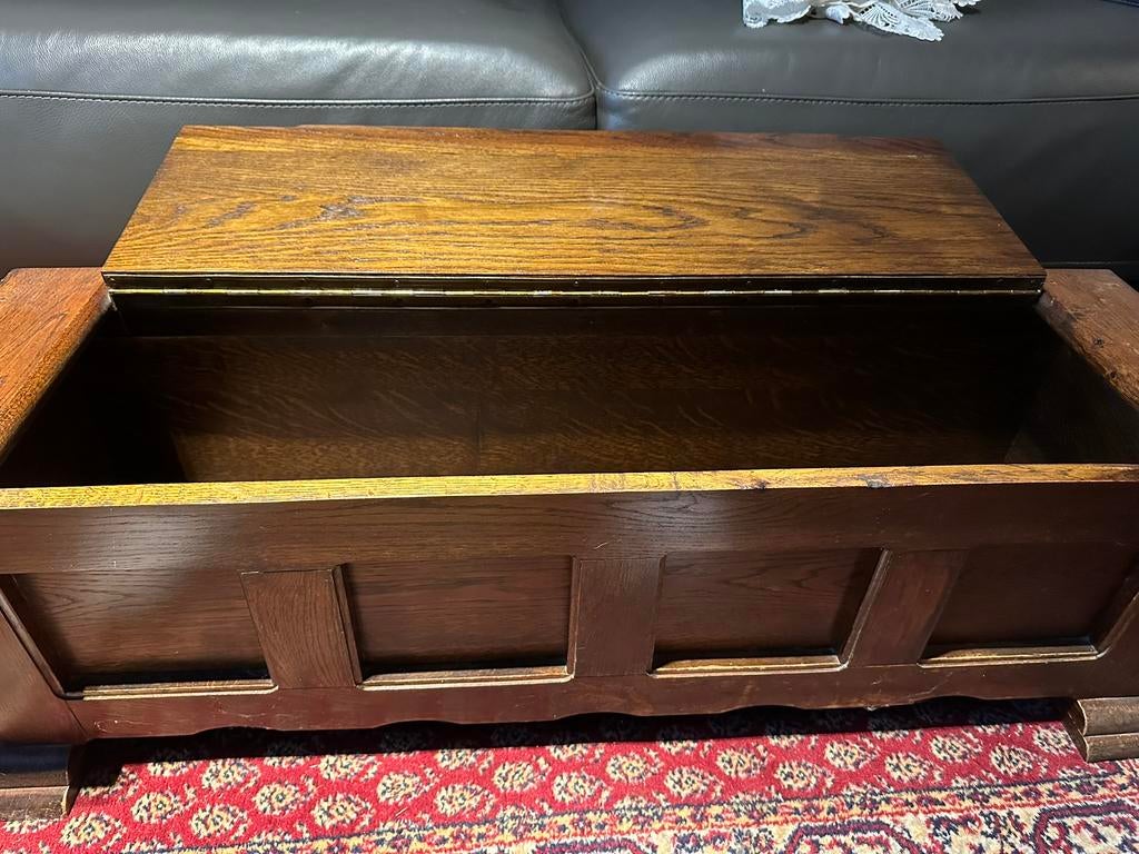 Pur eiken koffer , 50 jaar oud, Ophalen, Gebruikt, 100 tot 150 cm, Eikenhout