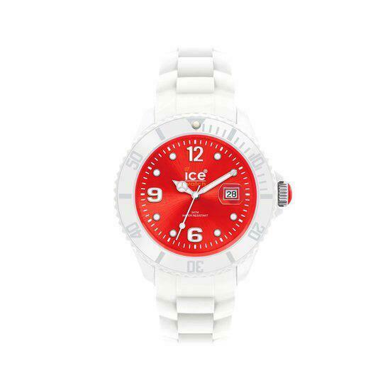 Ice-Watch Blanc-Rouge Big SI.WD.B.S.10 - Montre-Bracelet, Bijoux, Sacs & Beauté, Montres | Femmes, Enlèvement ou Envoi, Comme neuf
