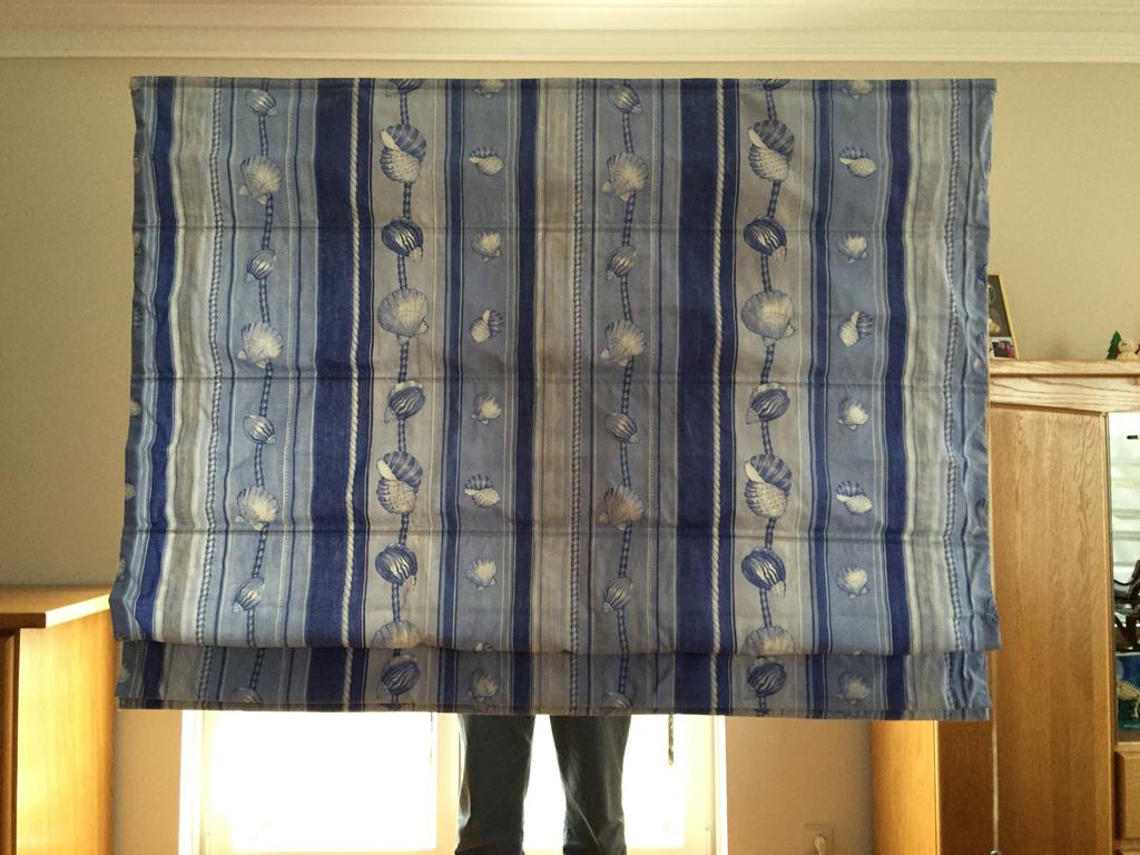 Store bateau motifs coquillages, 150 à 200 cm, Enlèvement, Utilisé, 100 à 150 cm