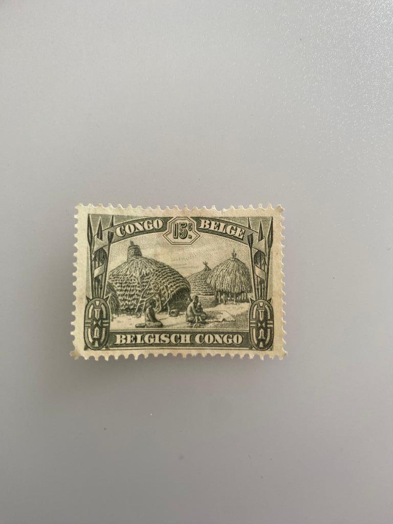 Timbre-poste Congo Belge 15 Ct Kivu Kraal 1931 Non estampill, Sans timbre, Autre, Enlèvement ou Envoi, Sans gomme