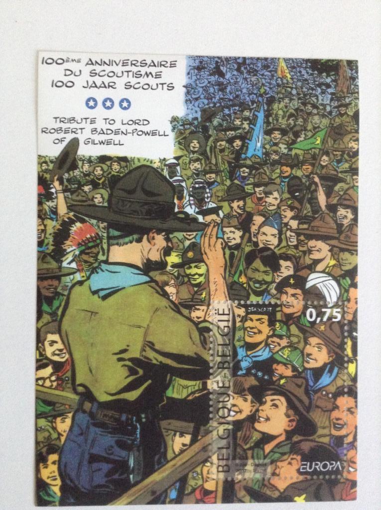 Postzegel 100 jaar scouts, Enlèvement ou Envoi, Non oblitéré