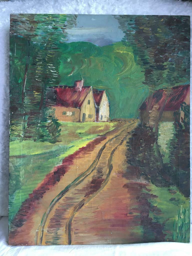 Canvas schilderij 47x37, Antiek en Kunst