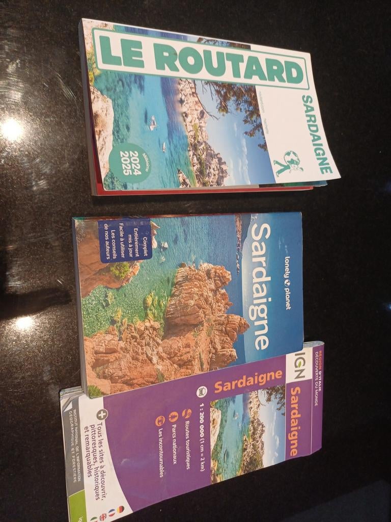 2 guides + carte detaillee 2025 Sardaigne, Enlèvement ou Envoi, Autres marques, Budget