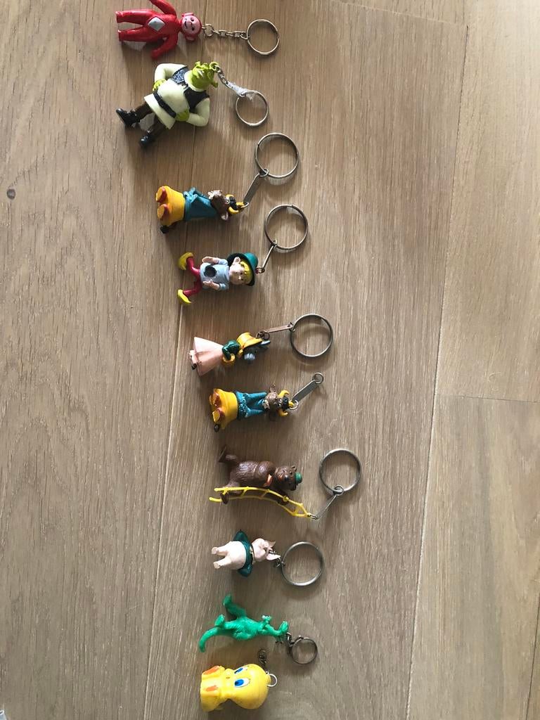 Reeks oude sleutelhangers stripfiguren samen 15euro, Ophalen of Verzenden, Zo goed als nieuw