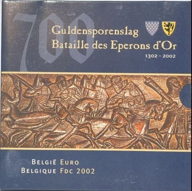euro set BU FDC Guldensporenslag met extra penning, Postzegels en Munten, Ophalen, Metaal, Setje