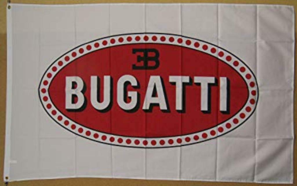 Vlag Bugatti ( Veyron ) - 150 x 75 cm, Ophalen of Verzenden