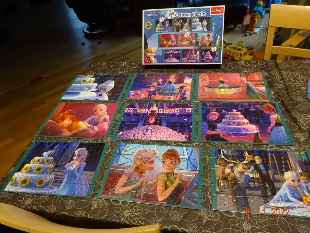 Trefl frozen puzzel, 9 puzzels : 25-35-56 stuks, Kinderen en Baby's, Ophalen of Verzenden
