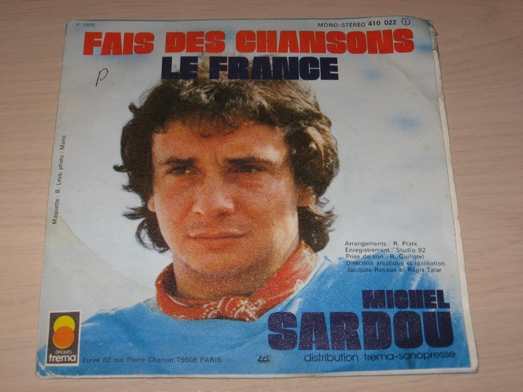 Disque vinyl 45 tours michel sardou fais des chansons, Ophalen of Verzenden, Zo goed als nieuw