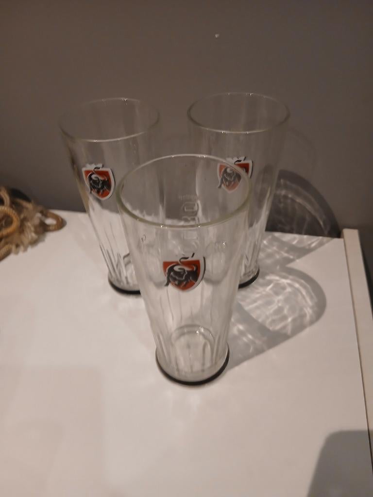 Jupiler tauro 33 cl glazen, Verzamelen, Biermerken, Ophalen of Verzenden, Zo goed als nieuw, Jupiler
