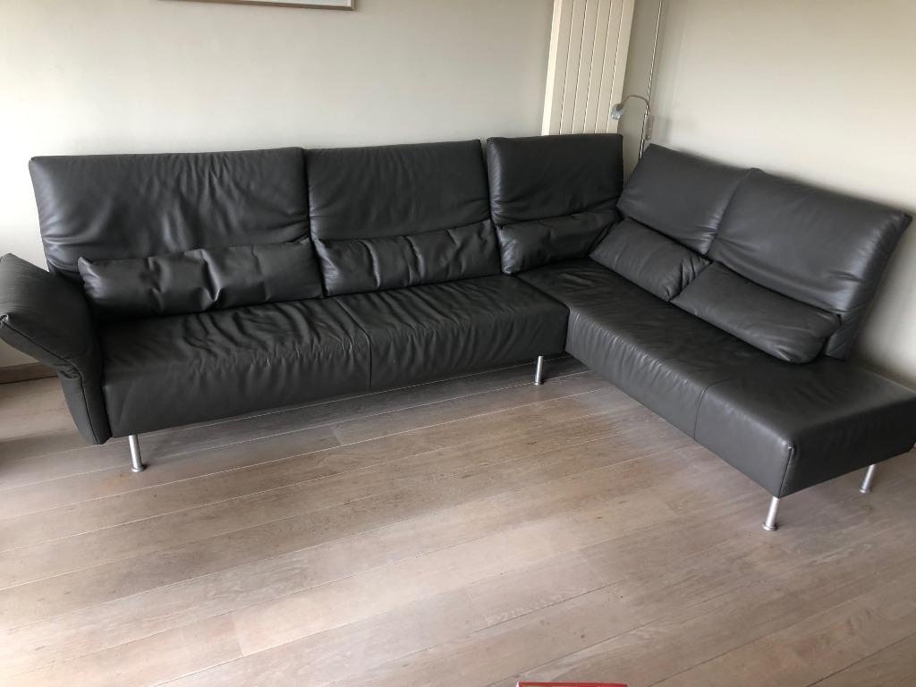 Mooie lederen hoekzetel (sterk verlaagde prijs!), Banc d'angle, Quatre personnes ou plus, Comme neuf, Enlèvement