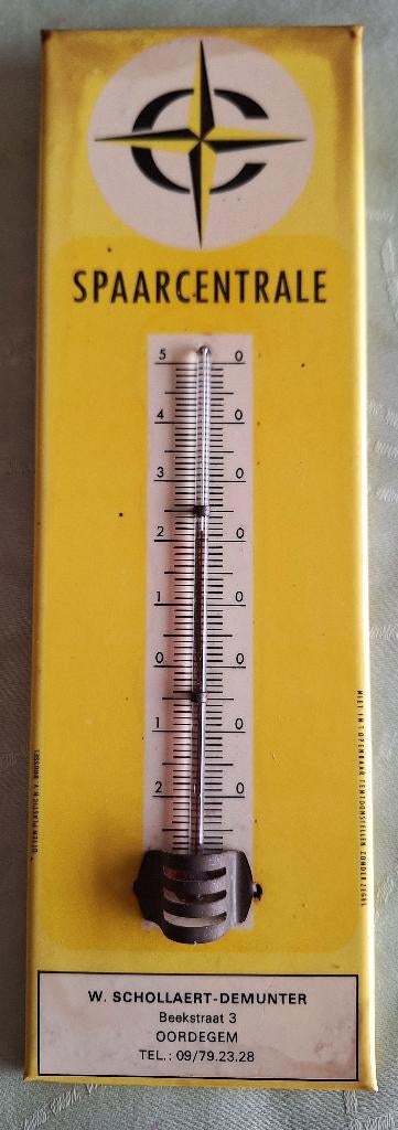 oude thermometer Oordegem - Spaarcentrale, Verzamelen, Verzenden, Zo goed als nieuw