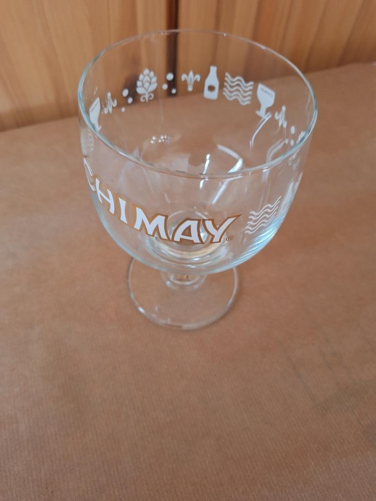 Chimay glas op voet, speciale uitvoering, Ophalen of Verzenden, Nieuw, Glas of Glazen, Overige merken