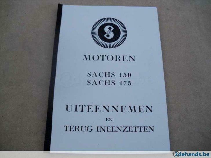 Sachs 150-175 handleiding + wisselstukkenboek+handboek, Motoren, Ophalen of Verzenden