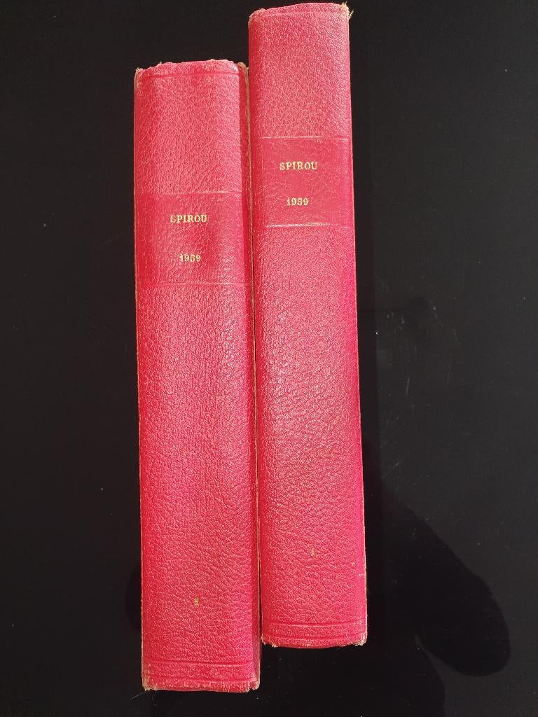 Spirou 1959 ingebonden 2 volumes, Verzamelen, Overige Verzamelen, Gebruikt, Ophalen of Verzenden