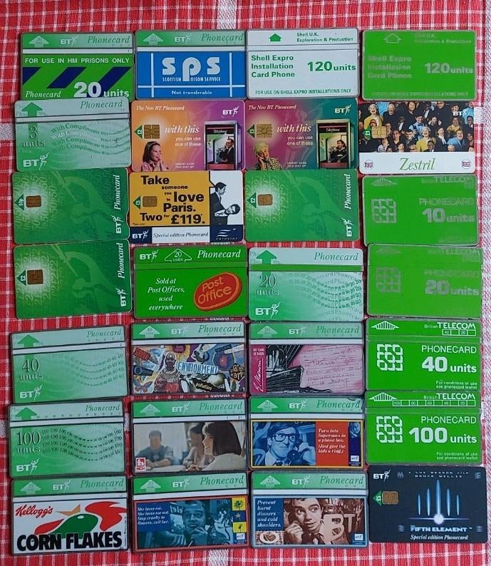 28 cartes téléphoniques BT, Enlèvement ou Envoi