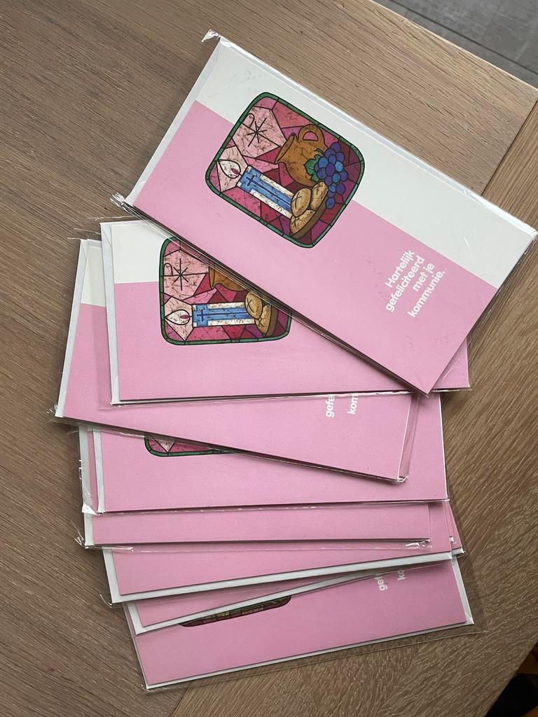 8 stuks Vintage wenskaarten eerste of plechtige Communie, Enlèvement ou Envoi, Comme neuf