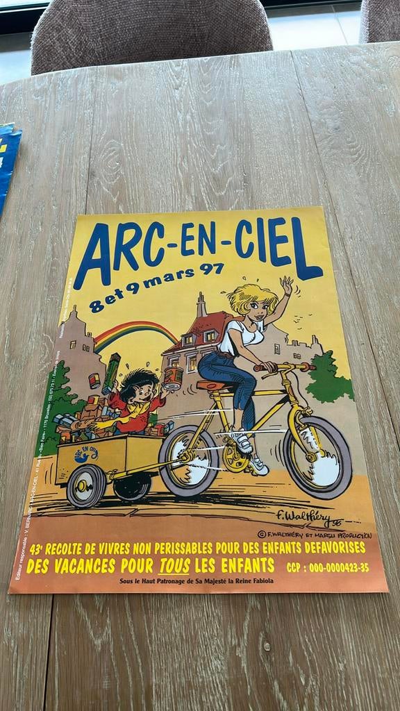 Walthery natasja grote affiche arc-en-ciel 1997, Ophalen of Verzenden, Nieuw