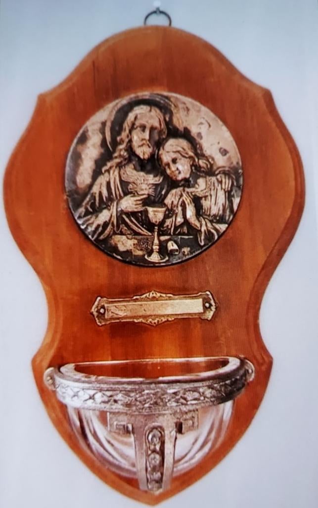Bénitier bois métal et verre, Enlèvement ou Envoi