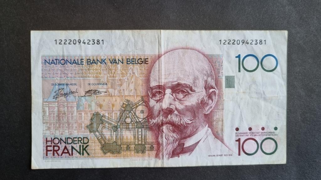 Billet de 100 francs belges, Timbres & Monnaies, Enlèvement ou Envoi