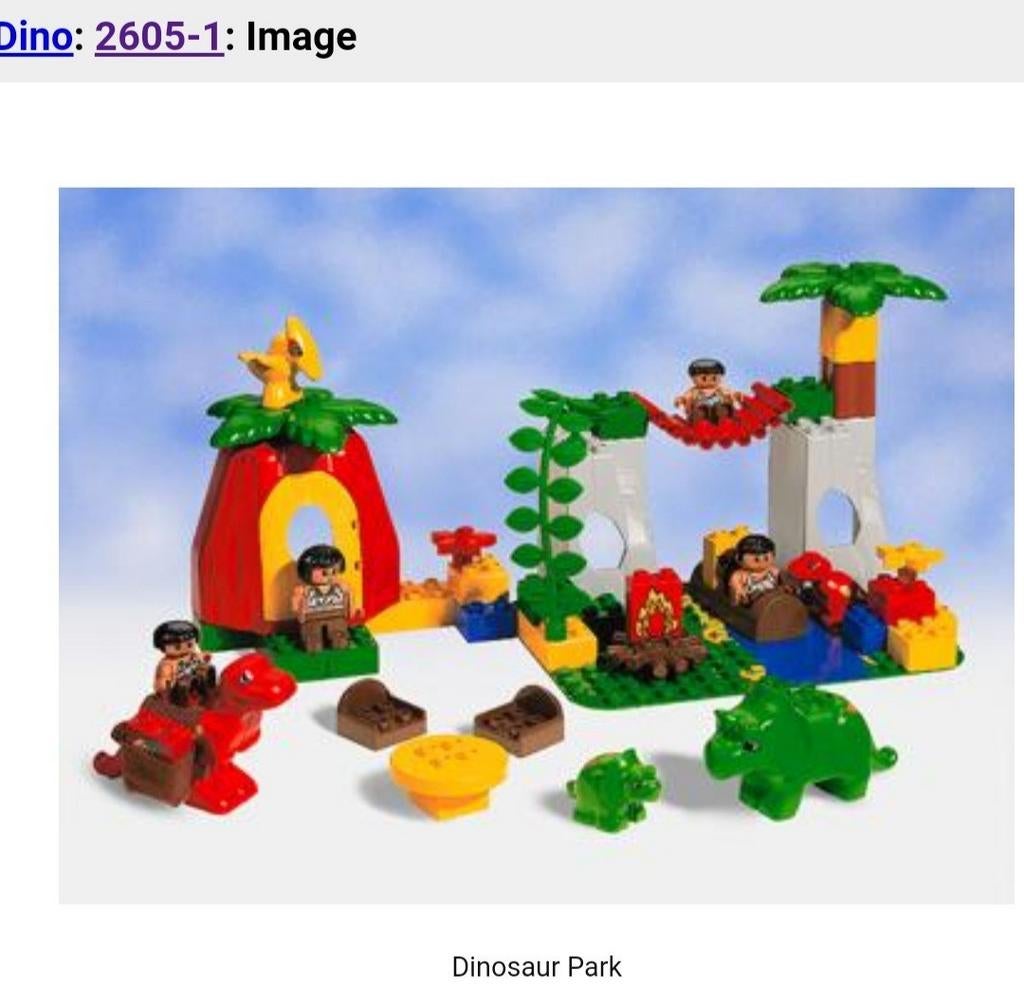 Lego duplo Dino familie (CI)nr 2605 uit 1997, Ophalen of Verzenden, Zo goed als nieuw, Duplo