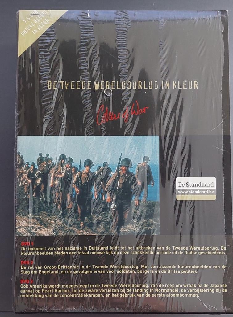 De tweede wereldoorlog in kleur -  3 dvd's, Cd's en Dvd's, Ophalen of Verzenden, Nieuw in verpakking, Oorlog of Misdaad