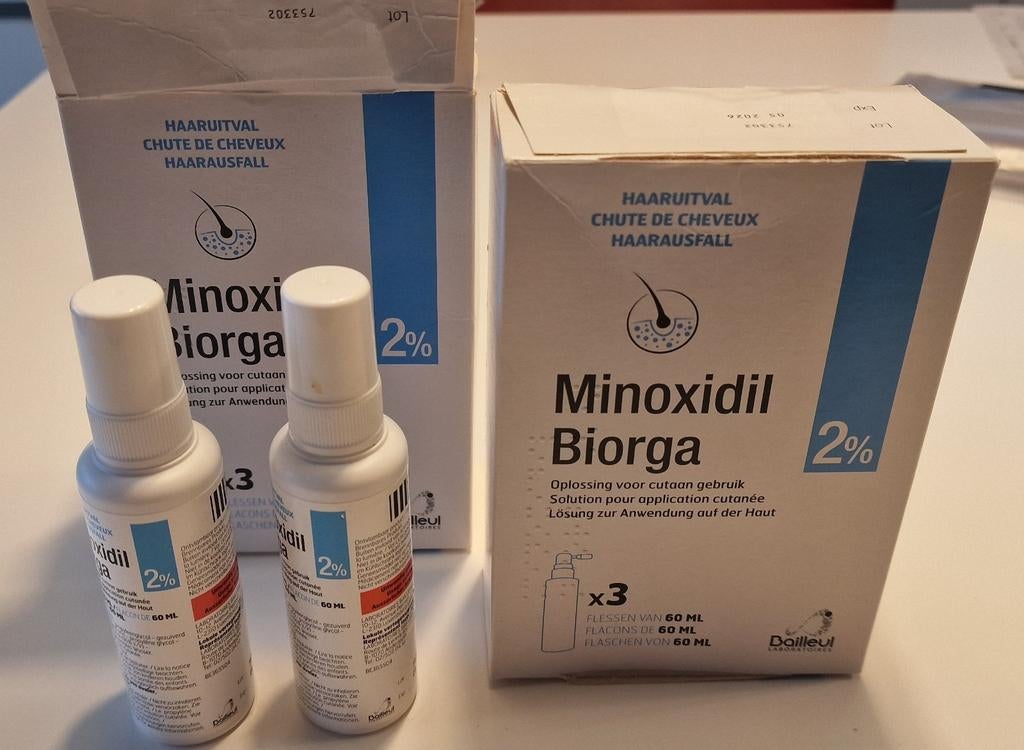 Minoxidil Biorga, 4 nouvelles bouteilles, tot 5/2026, Enlèvement ou Envoi, Neuf