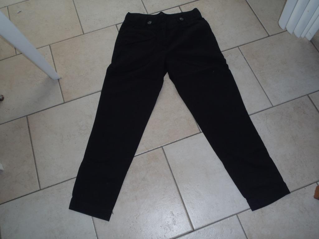 zwarte broek maat 36, Kleding | Dames, Broeken en Pantalons, Zo goed als nieuw, Maat 36 (S), Zwart, Lang, Ophalen of Verzenden