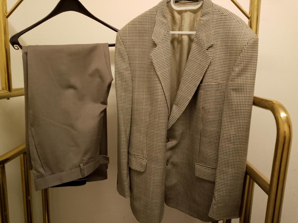 BEIGE GERUIT KOSTUUM, Andere, Beige, Maat 56/58 (XL), Ophalen of Verzenden