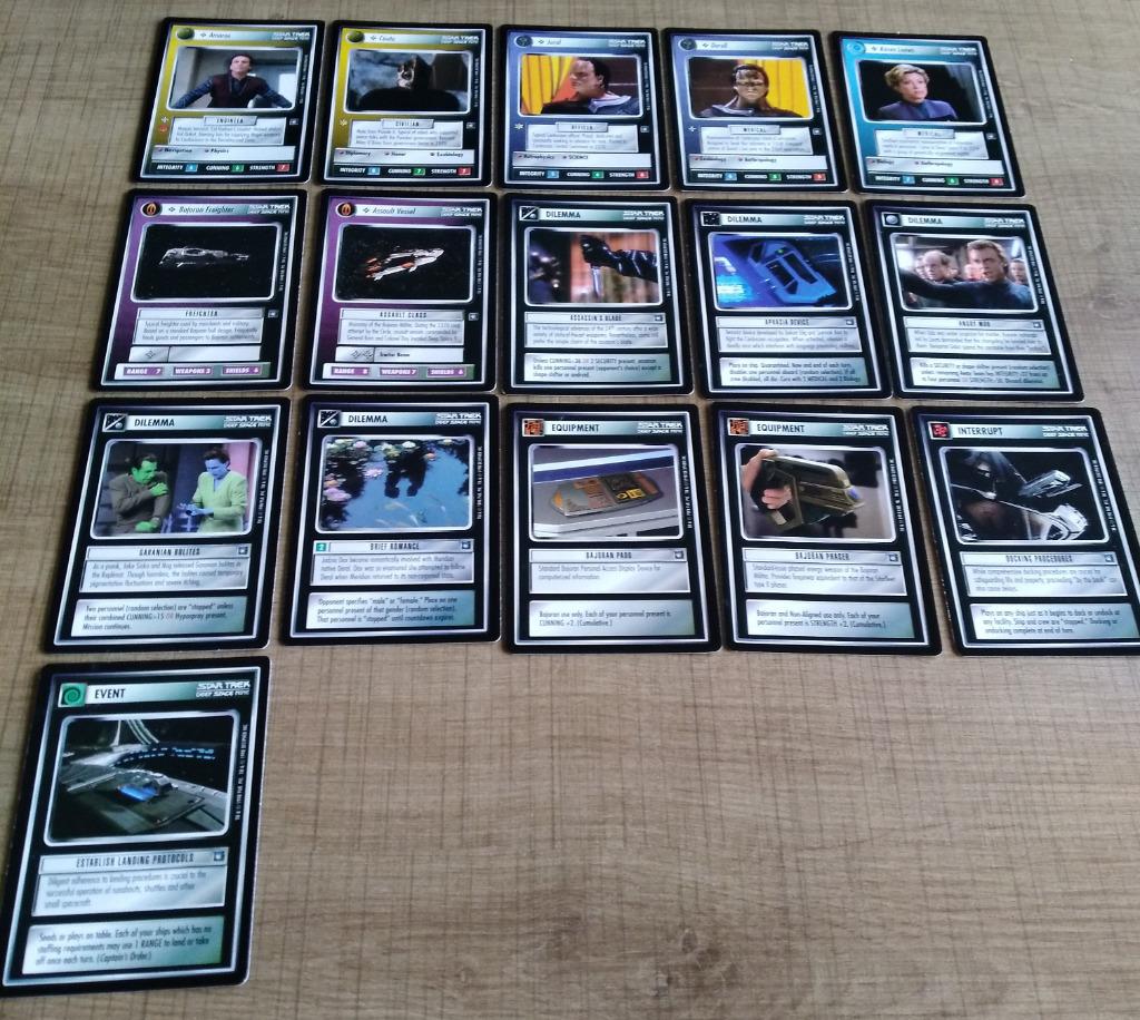 16 kaarten - Star Trek - Deep Space Nine - Card Game, Hobby en Vrije tijd, Ophalen of Verzenden, Zo goed als nieuw, Meerdere kaarten