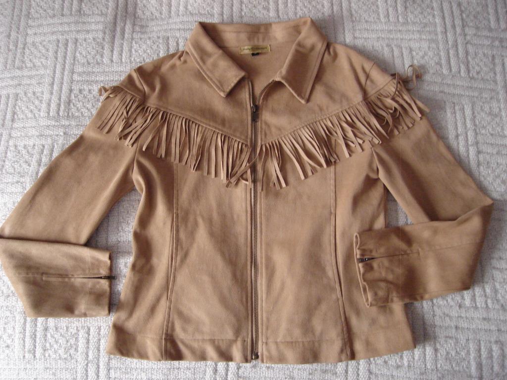 Suede jas, Holly Collection, Beige, Ophalen of Verzenden, Zo goed als nieuw