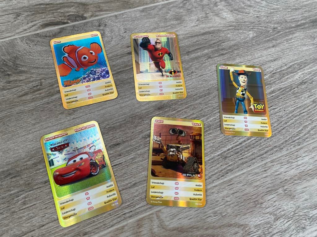 5 gouden kaarten v/d  Pixar verzamelalbum, Verzamelen, Ophalen of Verzenden