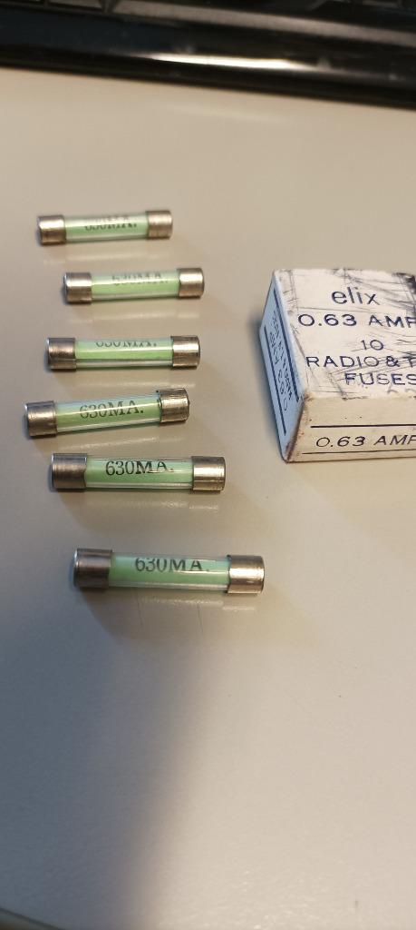 lot de 6 radio & TV FUSES ELIX 0,63 amp, Bricolage & Construction, Enlèvement ou Envoi, Comme neuf, Autres types