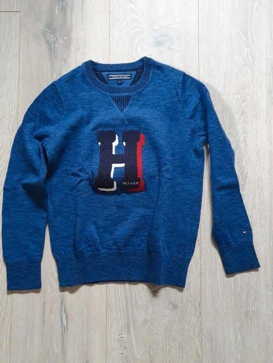 Blauwe trui Tommy Hilfiger maat 122, Ophalen of Verzenden, Zo goed als nieuw