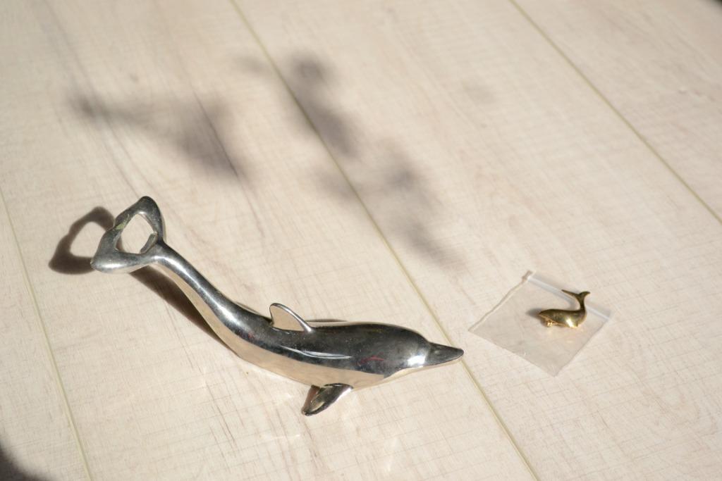 Stijlvolle metalen dolfijn flesopener, Ophalen of Verzenden, Zo goed als nieuw