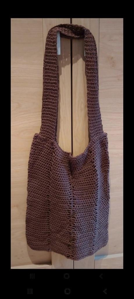 Gehaakte tas, Handtassen en Accessoires, Tassen | Damestassen, Ophalen of Verzenden, Nieuw, Bruin