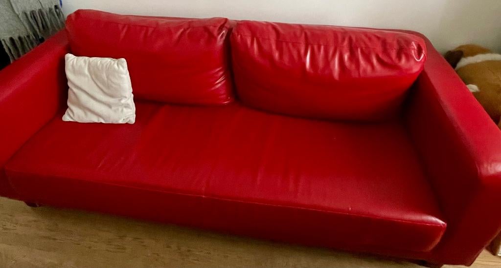 Canapé rouge Maison du Monde, Huis en Inrichting, Zetels | Zetels, Ophalen, Kunststof, 150 tot 200 cm, Tweepersoons