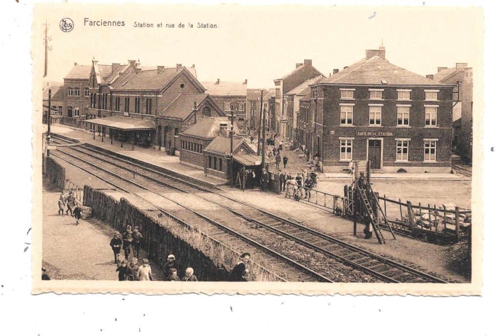 Farciennes NA42: Station en stationsstraat, Verzenden, 1920 tot 1940, Ongelopen, Henegouwen