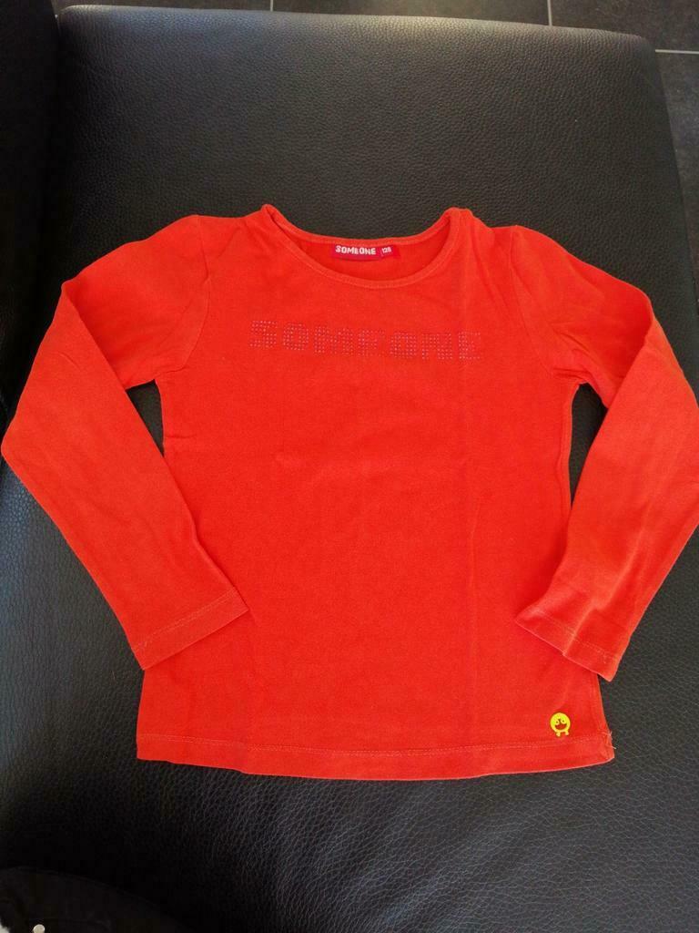 Longsleeve oranje Someone 128, Ophalen of Verzenden, Gebruikt, Meisje, Shirt of Longsleeve