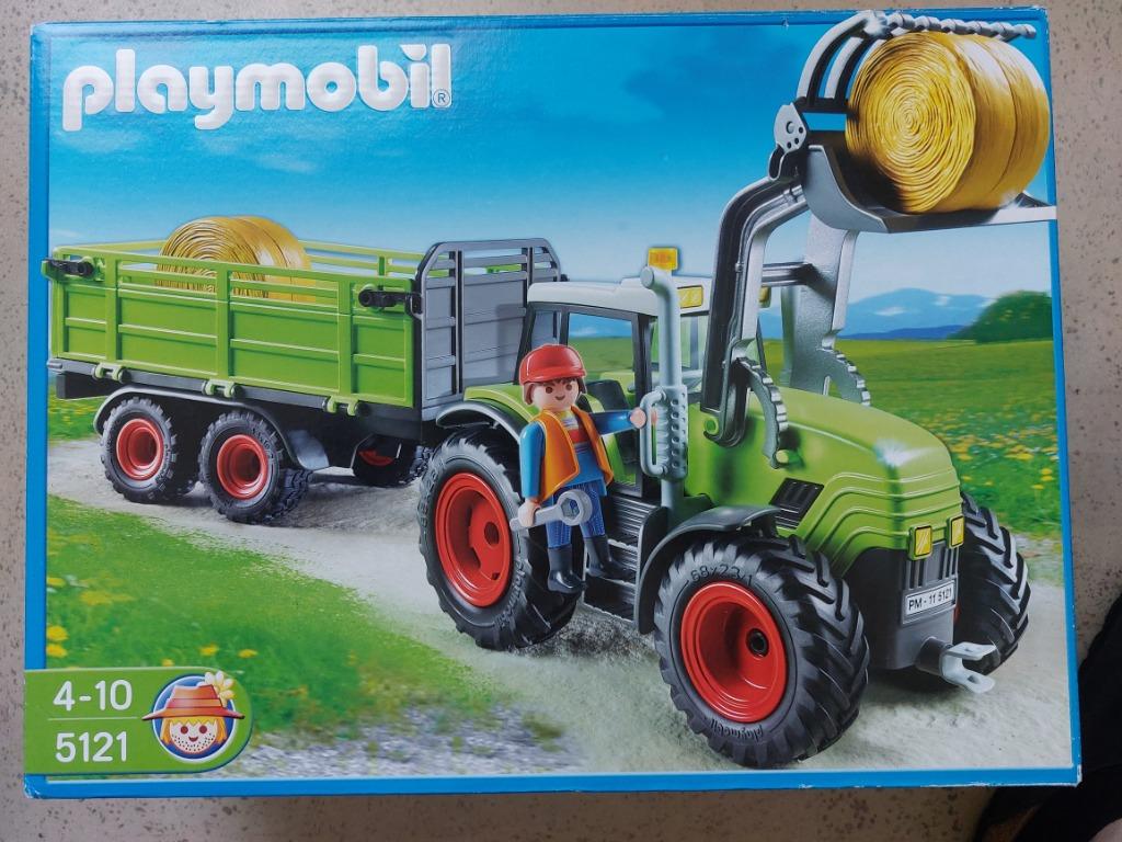 playmobil 5121 grote tractor met aanhangwagen, Kinderen en Baby's, Speelgoed | Playmobil, Ophalen of Verzenden, Gebruikt