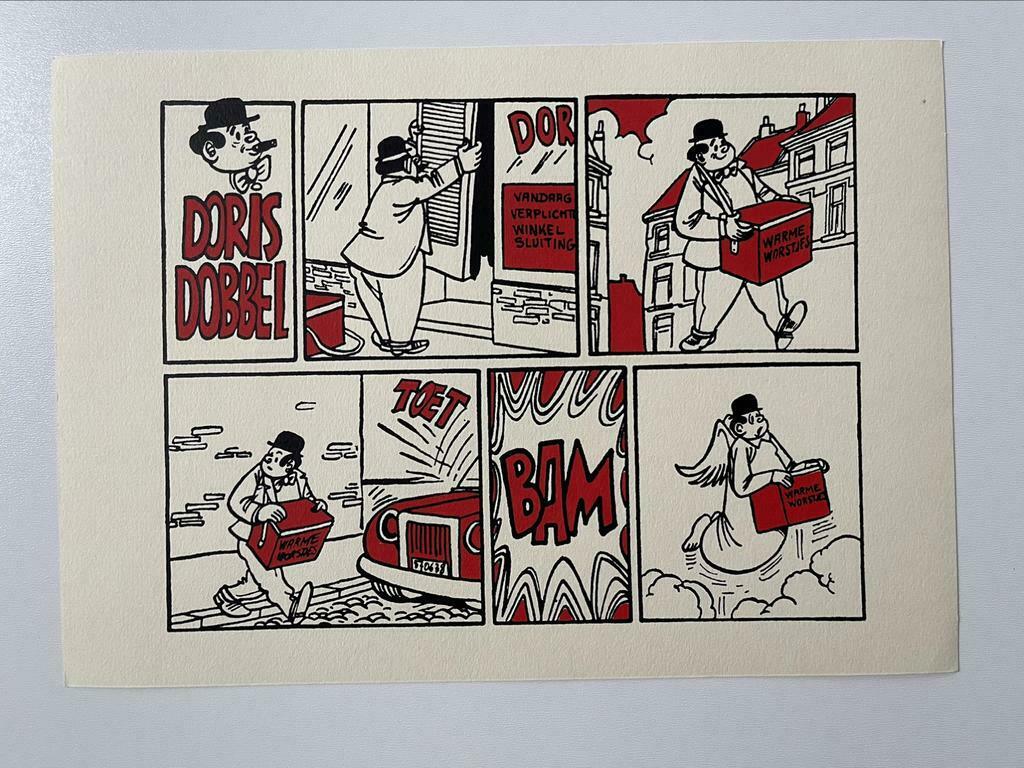 Doris dobbel ex libris zeefdruk met steunkleur Nieuwstaat, Ophalen of Verzenden, Overige figuren, Nieuw, Plaatje, Poster of Sticker