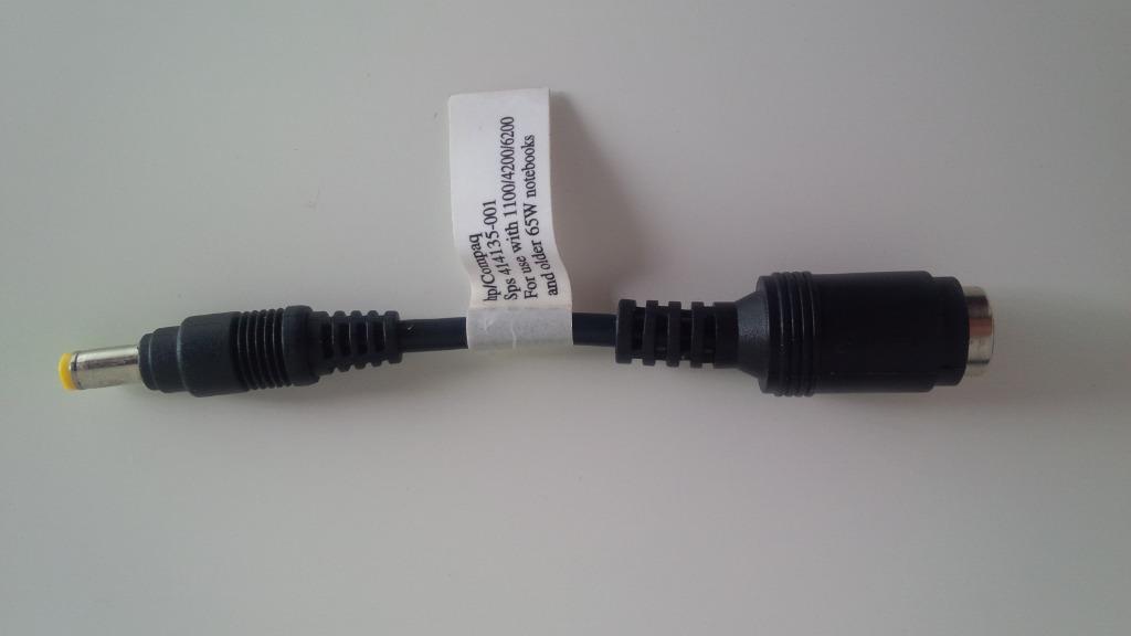 Adaptateur HP 414135-001 (prise d'alimentation fine > épaiss, Informatique & Logiciels, Chargeurs d'ordinateur portable, Enlèvement ou Envoi