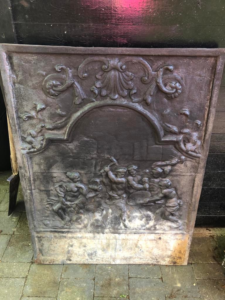Plaque en fonte de  grande cheminee…, Enlèvement, Utilisé