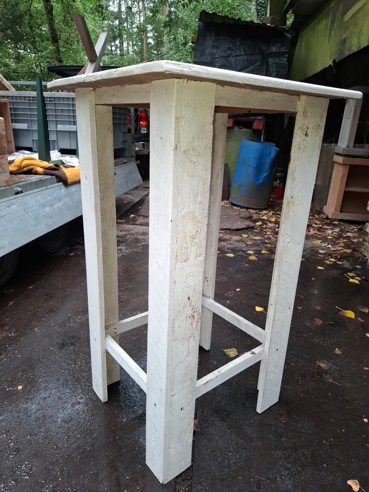 sta tafel in steigerhout, Huis en Inrichting, Ophalen, Nieuw