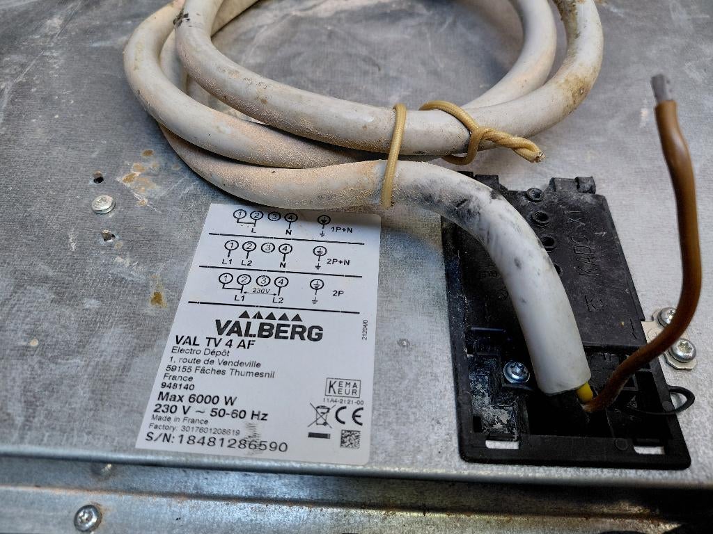 Elekrische kookplaat, Ophalen, Gebruikt, Inbouw, Elektrisch