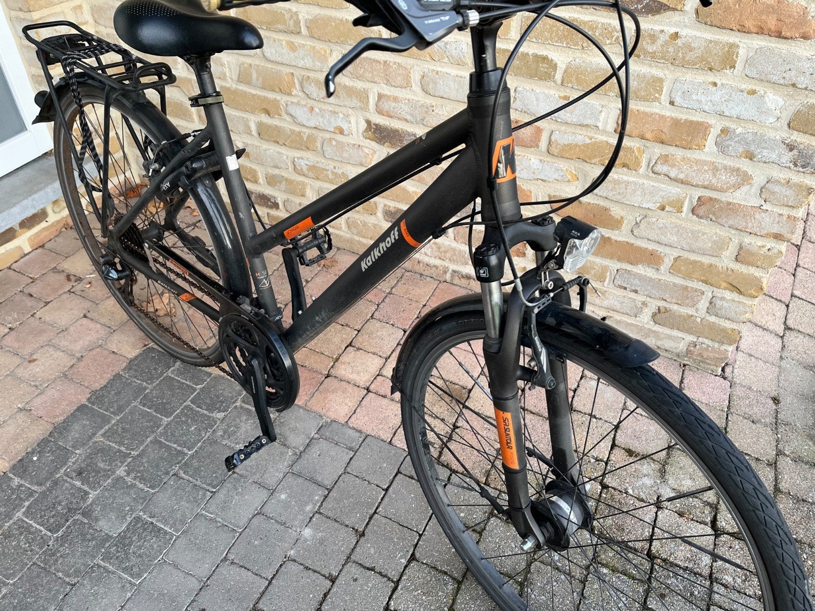 Kalkhoff Voyager maat 50, 47 tot 50 cm, Ophalen, Meer dan 20 versnellingen, Velgrem