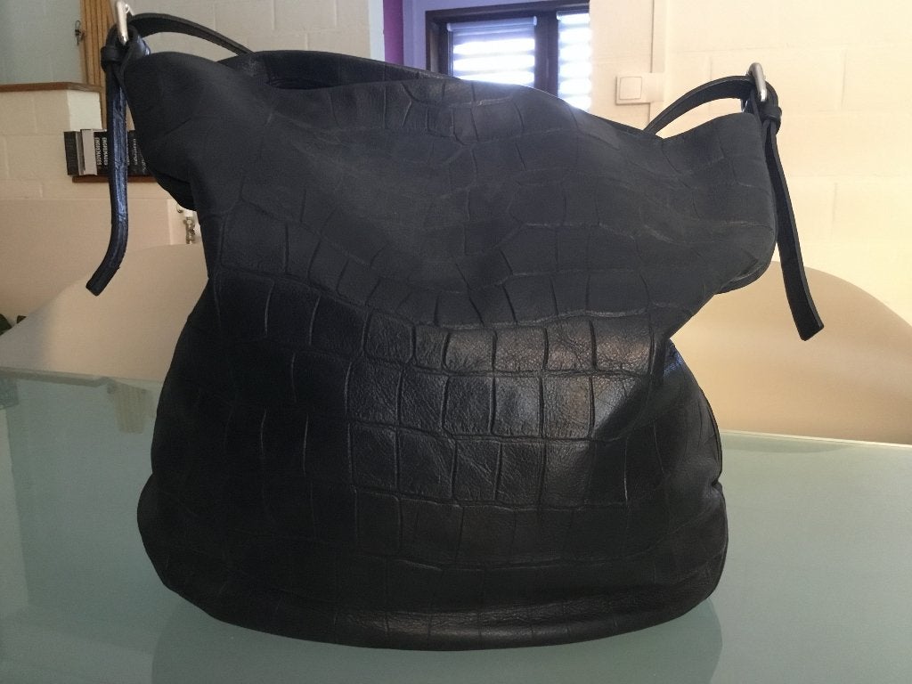 Sac lilu. Cuir noir, Enlèvement ou Envoi, Comme neuf, Noir, Cuir