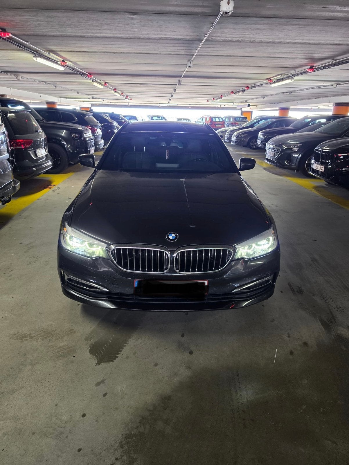 Bmw 520i, Automaat, Zwart, Leder, Break