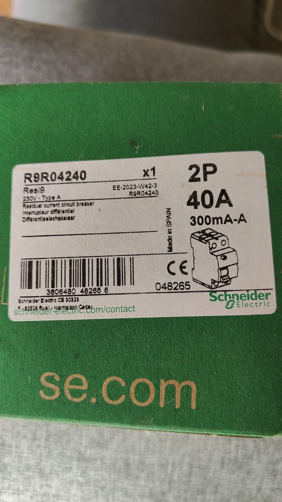Schneider differentieel - aardlekschakelaar, Ophalen of Verzenden, Nieuw, Aardlekschakelaar